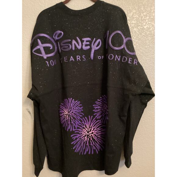 NWOT Disney Parks Disneyland Disney 100 Platinum Fireworks Spirit Jersey XL - Picture 4 of 5